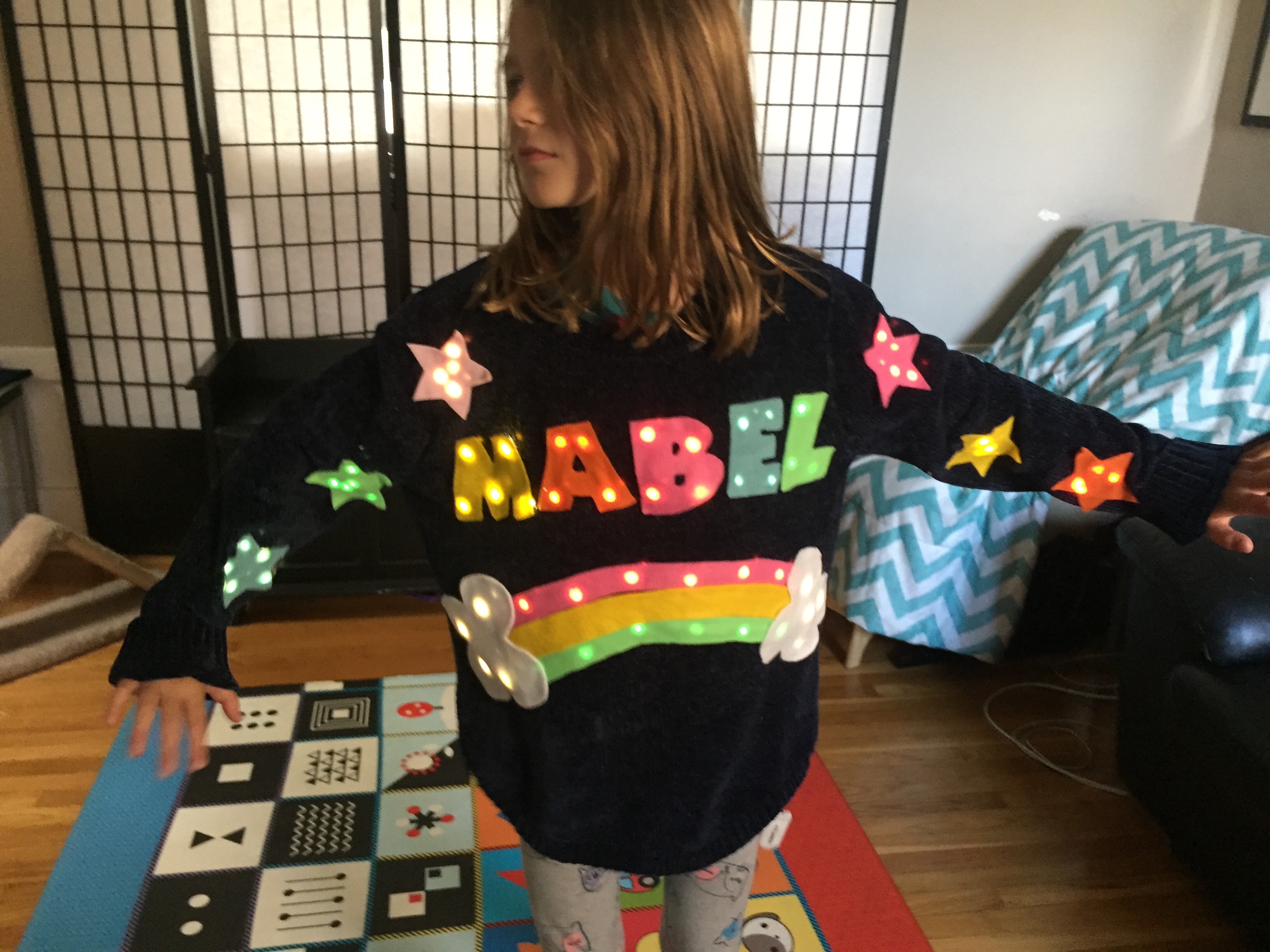 Light up sweater = Complete! (And awesome!) – Not a Wasted Word